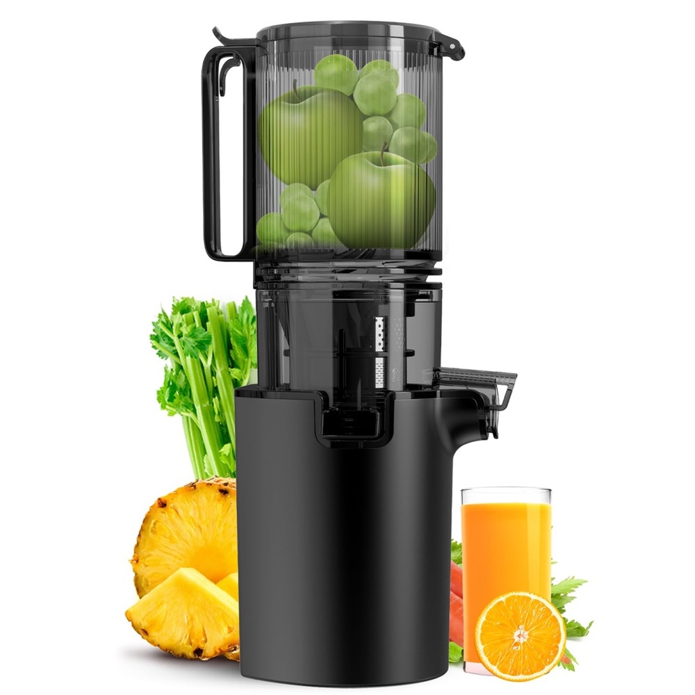 NEW Cold Press Masticating Juicer Machine 350W 99% Juice Yield with Recipe Book
